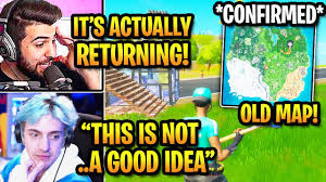Fortnite's new map has been under a ton of heat lately from players all around the world. Streamers React To Old Map Returning Officially To Fortnite Everyone Shocked Its Coming Back Youtube