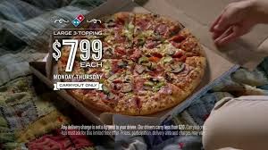 Domino S Pizza Tv Commercial Weeknights Powered By Pizza Dominos Pizza Pizza Domino