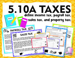 Teks 5 10a Taxes Personal Financial Literacy With Projects Personal Financial Literacy Financial Literacy Literacy