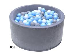 Noje Piscine Ronde A Balles Bebe Enfant Des 6 Mois 90x40cm Aire De Jeu Avec 200 Balles Piscine Sensorielle Gris Vente De Hucoco Conforama