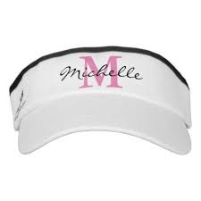 Personalized Name Monogram Sport Sun Visor Cap Hat Zazzle Com Visor Cap Visor Sun Visors