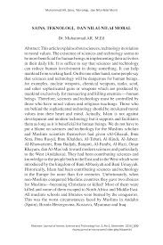 Dorongan islam kepada aktiviti sains dan teknologi yang ergonomik. Https Jurnal Ar Raniry Ac Id Index Php Elkawnie Article Download 2657 1917