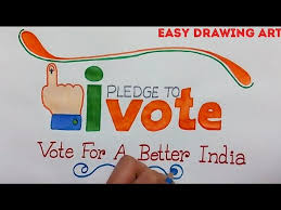 Voting is a method for a group, such as a meeting or an electorate, in order to make a collective decision or express an opinion usually following discussions, debates or election campaigns. How To Draw Vote For A Better India Poster Drawing Voting Drawing For Kids Youtube