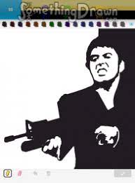 Somethingdrawn.com - Draw Something Drawings Of Scarface On Draw Something