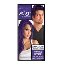 The formula makes your hair shiny while you use it, which makes the purple pop. Splat Purple Desire Hair Color Kit Semi Permanent Dye Walmart Com Walmart Com
