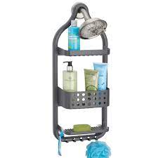 Is there a small glass shelf on amazon? Mdesignplastic Bathroom Shower Caddy For Hanging Storage In Charcoal 5 X 10 6 X 26 By Mdesign Dailymail
