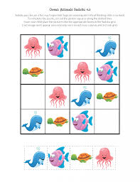 Imprimer des sudoku 4x4 pour enfants ainsi. Ocean Animals Sudoku Puzzles Free Printables Sudoku Sudoku Puzzles Printable Puzzles
