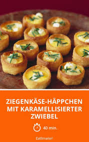 Ziegenkase Happchen Mit Karamellisierter Zwiebel Rezept Ziegenkase Happchen Herzhaftes Fingerfood Und Fingerfood