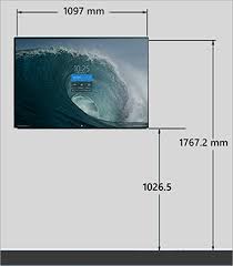 I have my 42 inch plasma mounted at 6 from the top of the tv to the floor (10' ceiling). Customize Wall Mount Of Surface Hub 2s 50 Inch Surface Hub Microsoft Docs