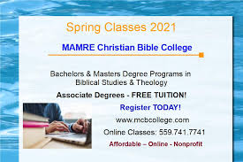 * see application page for degree selection and donation details * receive your free online books from our free 50,000 book online library! Mamre Christian Bible College