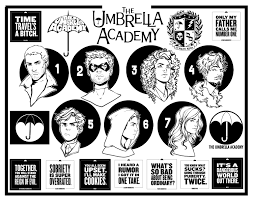 Black And White Umbrella Academy The Umbrella Academy Bundle Logo Characters Sayings Svg Png Jpg Dxf Eps Ai Cricut Silhoutte By Thecollectionph On Etsy Logo Character Academy Logo Umbrella