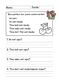 Lembaran Kerja Membaca Dan Menjawab Kelasi Home Tuition Facebook