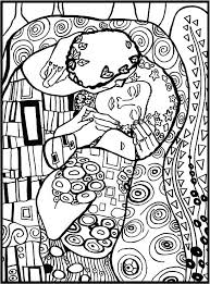 Disegno artistico dipinto a mano. Quadro Da Colorare In Velluto Pennarelli Compresi Klimt Kiss