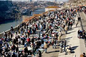 Largo dos loios 25 se, porto, portugal. Street Flea Market In Porto Vandoma Market Local Porto