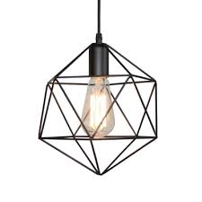 Industrial Modern Geometric Cage Pendant Light Iron 1 Light Pendant Lighting Over Kitchen Island Beautifulhalo Com
