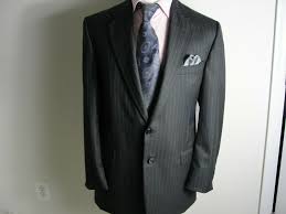 Don't just fit in, find your own perfect fit. Men S Hickey Freeman 44l Gray Pinstripe 2 Btn Wool Gem