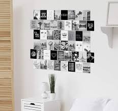 The minimal black and white design works with any coloration scheme and decor fashion. Buy Black White Wall Collage Kit Aesthetic Pictures 50 Set 4x6 City Chic Wall Decor For Teen Girls Wall Art Prints College Dorm Room Decor Photo Collection Online In Hungary B08mwtlbv8