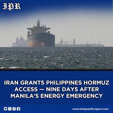 The recent development allowing Philippine-bound oil shipments to pass through Iranian-controlled corridors of the #StraitofHormuz without interference is a welcome reprieve. In a time when global supply chains are as delicate as