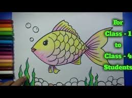 Easy Fish Drawing For Kids Art For Class 1 Art For Class 2 Art For Easy Fish Drawing Fish Drawing For Kids Fish Drawings