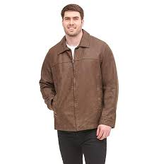 Dockers Men S James Classic Faux Leather Laydown Collar Standard Leather Jacket Men Faux Leather Jackets Dockers Men