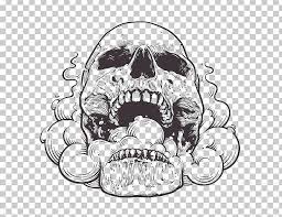 Hand Painted Skulls Png Black And White Bone Cartoon Design Drawing Skull Painting Cartoon Painting Black And White Cartoon
