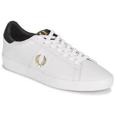 This new addition to the range has the classically crisp and functional tennis shoe outline. Fred Perry Spencer Weiss Kostenloser Versand Schuhe Sneaker Low Herren 95 20
