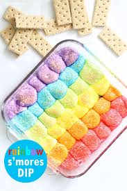 Rainbow S Mores Dip Is Easy Delicious Unicorn Food For A Rainbow Party Recipe Rainbow Party Food Rainbow Desserts Rainbow Food