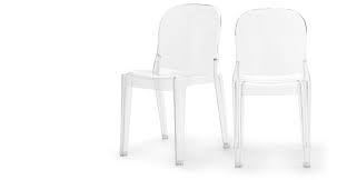 Set Di 2 Sedie Jelly In Acrilico Trasparente 149 Acrylic Chair White Wooden Rocking Chair Chair