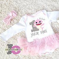 Baby Shark 1st Birthday Onesie Free Shipping Available