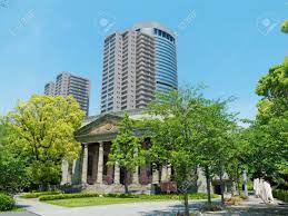 Osaka City Kita-ku Sakuramiya Public Hall And OAP Tower Stock Photo,  Picture And Royalty Free Image. Image 128179249.