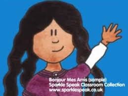Bonjour Mes Amis Hello My Friends French Song Cute Song Easy For Kids To Learn French Songs Learn French French For Beginners