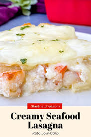 Keto Low Carb Creamy White Seafood Lasagna In 2020 Seafood Lasagna Easy Seafood Recipes Recipes