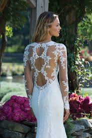 Sincerity 3981 Long Sleeve Lace With Triple Keyhole Back Wedding Dresses Lace Wedding Dress With Sleeves Bridal