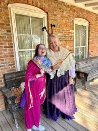 Flowers blooming in the mansion garden