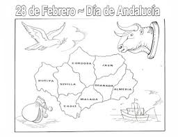 Mapa De Andalucia Para Colorear