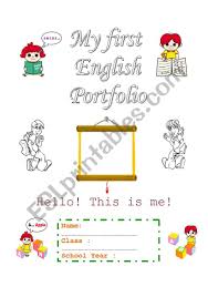 As you can see, it's simple to create cover pages for schoolwork and it won't take much time. Portfolio Beginners Cover Page Esl Worksheet By Vickyvar