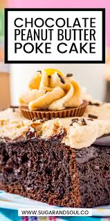 Peanut Butter Poke Cake Sheet Cake Recipes Chocolate Peanut Butter Chocolate Peanut Butter Cake