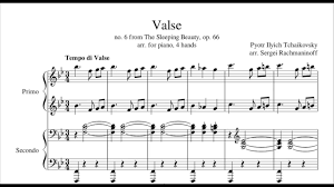 The Sleeping Beauty Waltz Tchaikovsky Piano 4 Hands Arr Rachmaninoff Youtube
