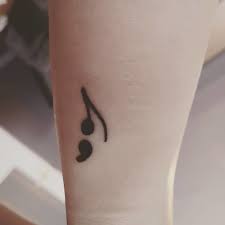 Therefore, each human being is the author that chooses to keep the sentence (life) going on. Semicolon Tattoo Meaning Ideas And Pictures Tatring