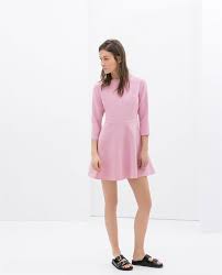 Dress With Knotted Back Dresses Woman Zara United States Zara Pink Dress Dresses Zara Woman Dress