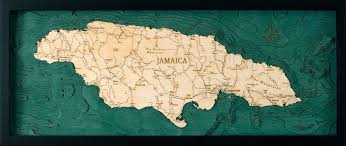 topographic map of jamaica 3d custom topographic map