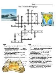 Five Themes Of Geography Crossword Geography Five Themes Of Geography Crossword