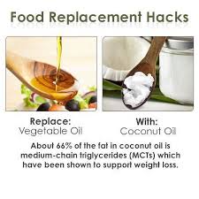 Replace Vegetable Oil With Coconut Oil Food Hacks Healthy Healthy Cooking Oils Easy Healthy Eating