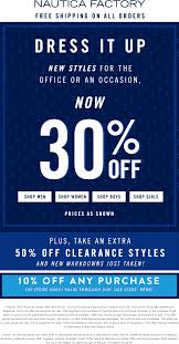 Extra 50 Off Clearance 10 Off Everything At Nautica Factory Shopping Coupons Nautica Girls Shopping