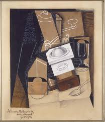 Juan Gris Jose Victoriano Gonzalez Perez Moulin A Cafe Tasse Et Verre Sur Une Table Molinillo De Cafe Taza Y Copa Sobre Centros De Arte Victoriano Gris