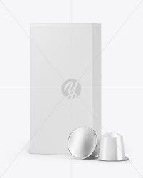 Download Coffee Capsules Paper Box Mockup In Box Mockups On Yellow Images Object Mockups PSD Mockup Templates