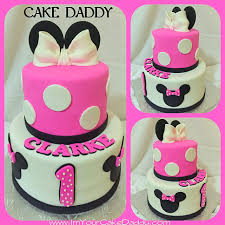 1 Layer Mickey Mouse Birthday Cake For 1 Year Old Boy Minnie Mouse Themed Birthday Cake For One Year Old Themed Birthday Cakes 1 Year Old Birthday Party Minnie Cake