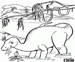 Dinossauro Que Come Na Agua Para Colorir E Imprimir