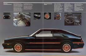 1985 Mercury Capri Asc Mclaren Brochure Mercury Capri Car Ads Mustang