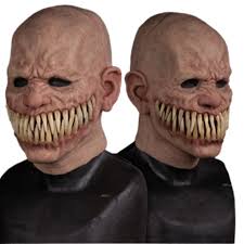 Horror Clown Mask Cosplay Creepy Monster Big Mouth Teeth Chompers Latex  Masks Halloween Party Scary Costume Props Monster Masque